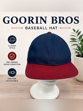 Goorin Bros Blue & Red Baseball Hat One Size Pre-Owned